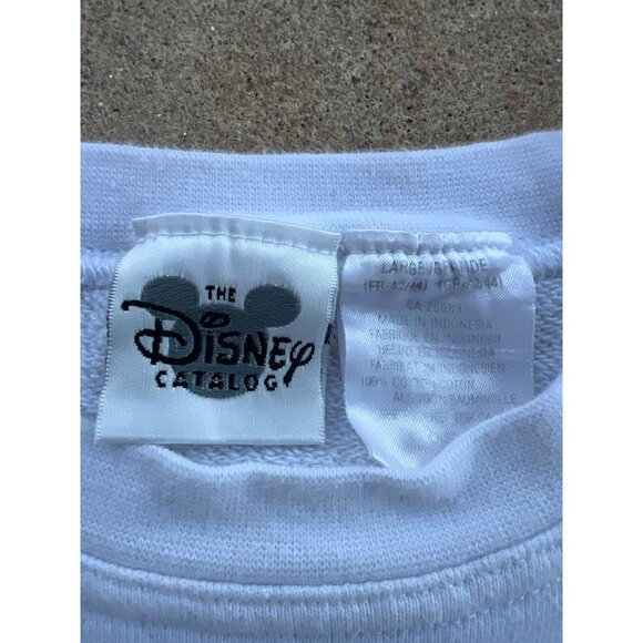 Vintage Disney Poohs Garden White Sweatshirt Large Embroidered Graphic C4 - Picture 3 of 6